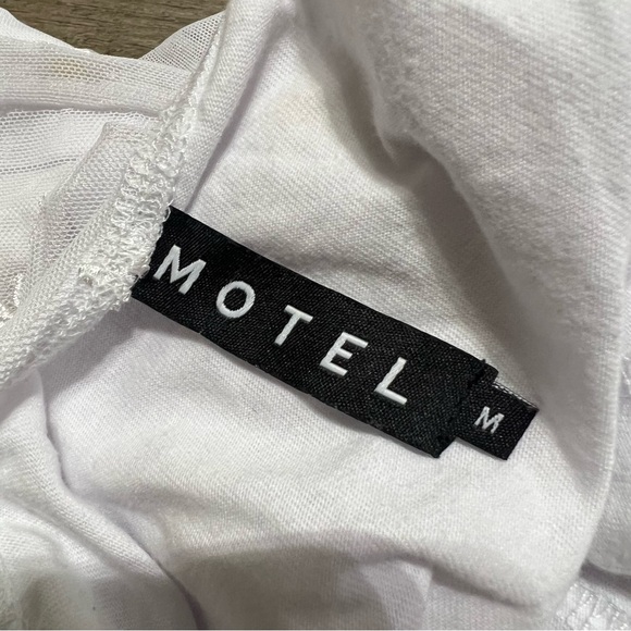 MOTEL Rocks Daisy Bodycon Dress in White Daisy Embroidered Mini Size M - Picture 8 of 12